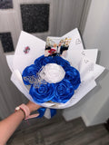Buchet Mini 7 Royal Blue Sparkle