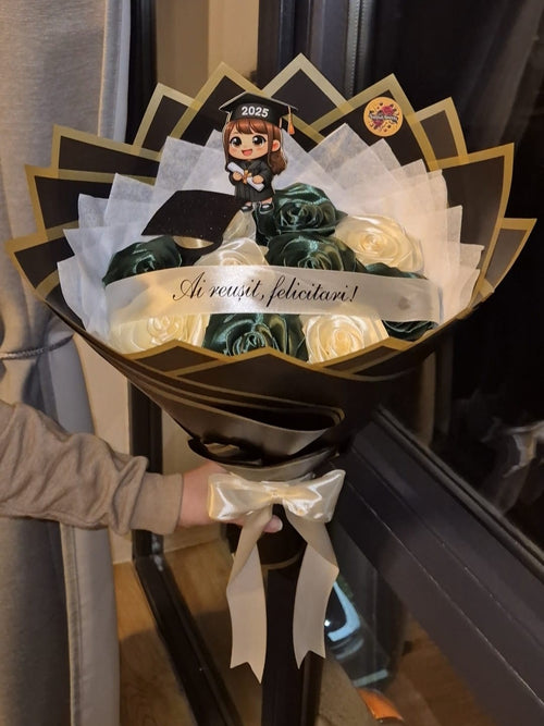 Buchet Absolvire Diamond Green