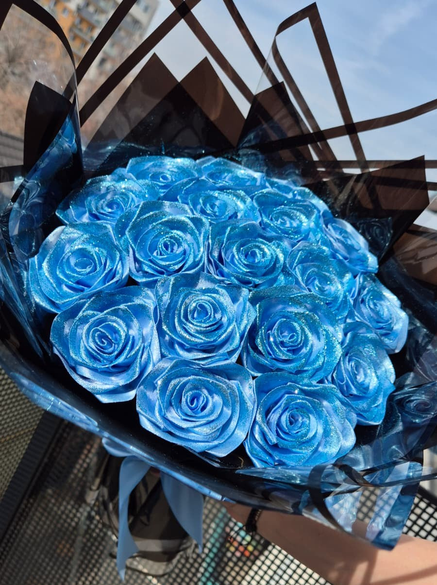 Buchet Glamour Baby Blue