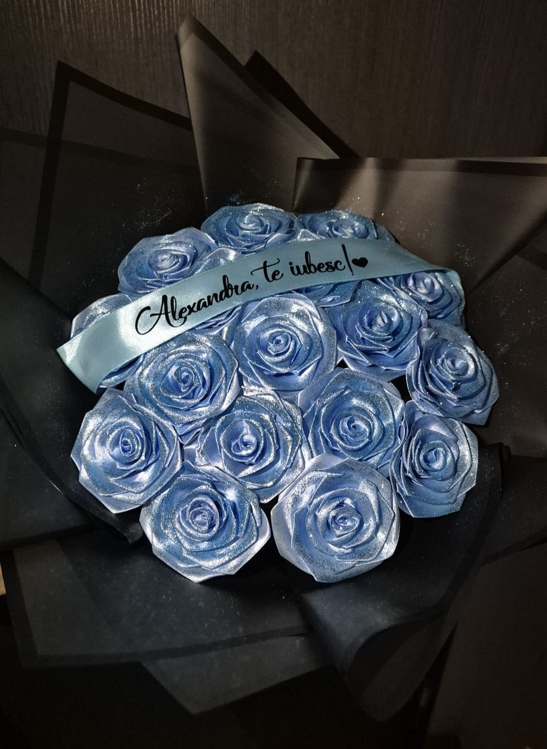 Buchet Glamour Baby Blue