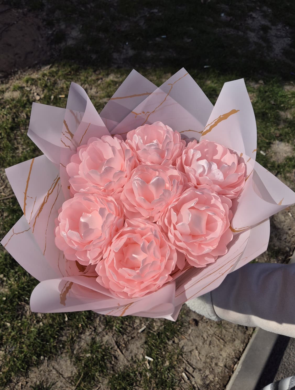 Buchet Mini 7 Bujori Baby Pink
